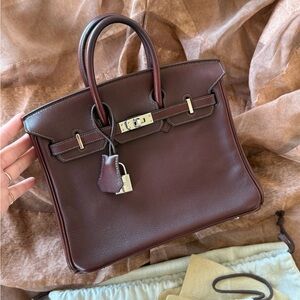 Hermès Birkin 25 Rogue Evergrain PHW (Square M)